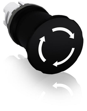 Кнопка MPET4-10B ГРИБОК черная (только корпус) 40мм отпускание поворотом | 1SFA611523R1006 | ABB title=