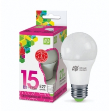 Лампа светодиодная LED-A60-standard 15Вт 230В Е27 6500К 1350Лм | 4690612014203 | ASD title=