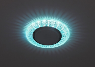 Светильник точечный встраиваемый под лампу DK LD22 15Вт GX53 голубой с подсветкой | Б0029624 | ЭРА title=