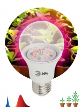 Лампа светодиодная фито для растений 12Вт E27 красно-синий спектр FITO-12W-RB-E27-K | Б0039070 | ЭРА title=