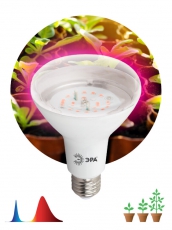 Лампа светодиодная фито для растений 16Вт E27 красно-синий спектр FITO-16W-RB-E27-K | Б0039072 | ЭРА title=