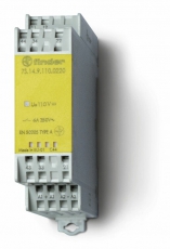 Модульное электромеханическое реле безопасности (реле с принудительным управлением контактами); 2NO+2NC 6A; контакты AgNi | 7S1490240220 | Finder title=