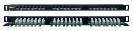Патч-панель PPHD-19-24-8P8C-C5E-110D высокой плотности 19