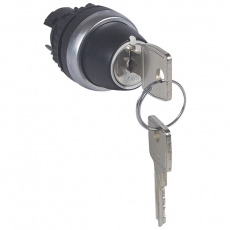Переключатель с ключом № 455 - Osmoz - для комплектации - без подсветки - IP 66 - 3 положения с фиксацией - 90° | 023964 | Legrand title=