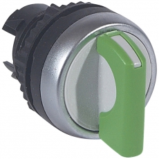 Переключатель с рукояткой - Osmoz - для комплектации - без подсветки - IP 66 - 3 положения с фиксацией 45° - зеленый | 023922 | Legrand title=