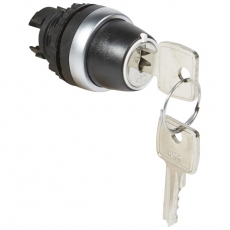 Переключатель с ключом № 455 - Osmoz - для комплектации - без подсветки - IP 66 - 3 положения с фиксацией и Ключ - 90° | 023963 | Legrand title=