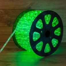 Дюралайт LED, свечение с динамикой (3W) - зеленый, 36 LED/м, бухта 100м | 121-324 | NEON-NIGHT title=