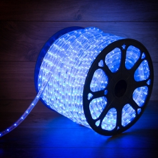 Дюралайт LED, постоянное свечение (2W) - синий, 24 LED/м, ?10мм, бухта 100м | 121-123-3 | NEON-NIGHT title=