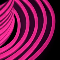 Гибкий Неон LED - розовый, оболочка розовая, бухта 50м | 131-027 | NEON-NIGHT title=
