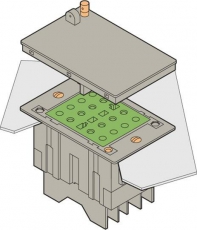 Блок CC-E-VA-6-6 Клеммный для токовых цепей, контакт до разрыв а, монтаж в панель, зажим под болт | 1SNA166625R2000 | TE title=