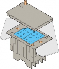 Блок PC-E-VA-8-8 Клеммный для цепей полярности, контакт до разрыва, монтаж в панель, зажим под болт | 1SNA166630R0100 | TE title=