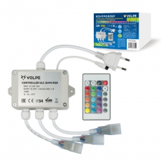 Контроллер для управления LED RGB ULS-5050 лентами 220В, ULC-Q444 RGB WHITE 3 выхода, 1440Вт, с пультом ДУ ИК. | UL-00002275 | Volpe title=
