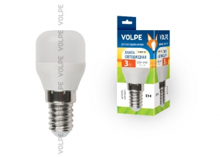 Лампа светодиодная LED-Y27-3W/WW/E14/FR/Z LED для холод.мат. колба. Материал корпуса пластик. Цвет свечения теплый белый. Упаковка |UL-00000178| Volpe title=