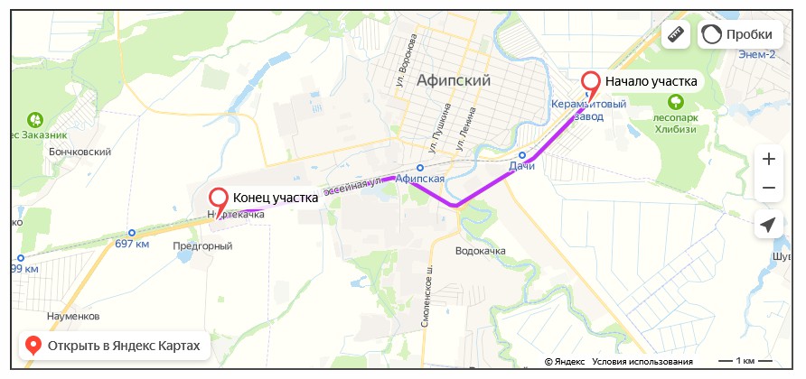 Укладка асфальтобетона на трассе А-146 в районе Афипского завершена на 70 %