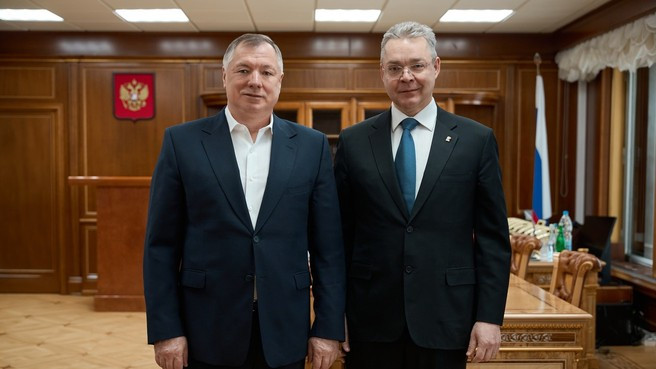 Марат Хуснуллин провёл встречу с губернатором Ставропольского края Владимиром Владимировым